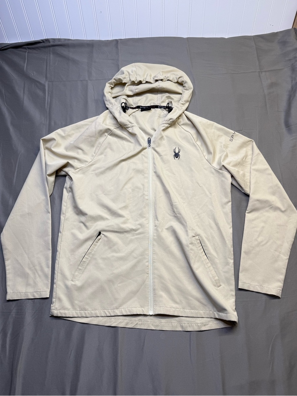 Spyder Men’s Cream Hooded Lightweight Jacket